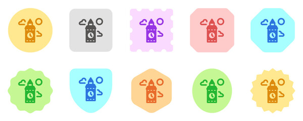 Editable clock tower, skyscraper, office vector icon. Landmark, monument, building, architecture. Part of a big icon set family. Perfect for web and app interfaces, presentations, infographics, etc