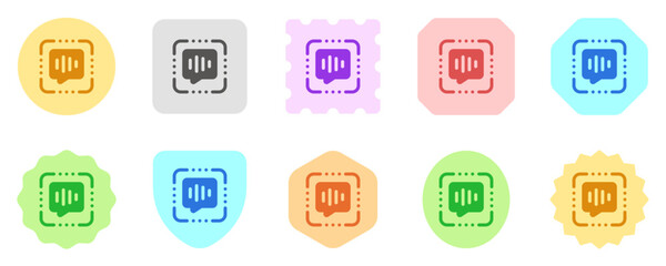 Editable speech recognition, voice scan vector icon. AI technology, artificial intelligence. Part of a big icon set family. Perfect for web and app interfaces, presentations, infographics, etc