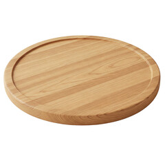 Round wooden cutting board with groove edge