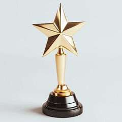 Gold star award trophy (1)