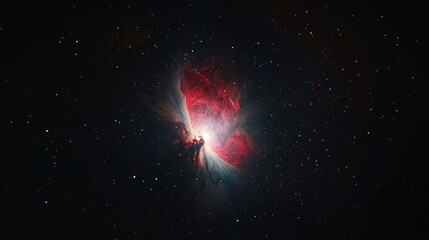 A nebula with red and white colors.