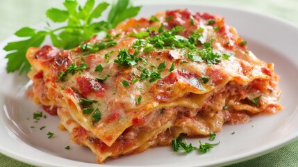 Classic Lasagna Stack Savory Layers of Italian Delight.
