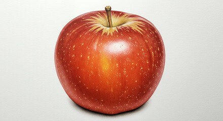 Single red apple image