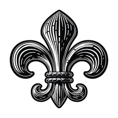 classic fleur de lis vector art silhouette  © PuspanjaliRani