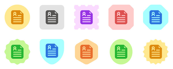 Editable curriculum vitae, cv, resume, file, document, data, bio vector icon. Work, job, office. Part of a big icon set family. Perfect for web and app interfaces, presentations, infographics, etc
