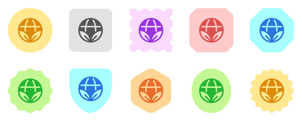 Editable eco-friendly, environmentally friendly, ecology, leaves, earth, planet vector icon. Part of a big icon set family. Perfect for web and app interfaces, presentations, infographics, etc