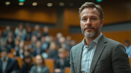 Fototapeta premium Business conference speaker