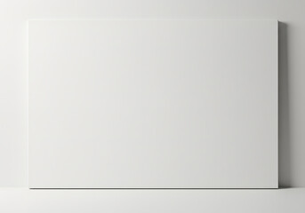 Obraz premium Clean minimalist white canvas surface with subtle shadow, concept for art display, product presentation and modern interior design projects