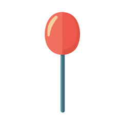 2D flat Candy Lollipop vector illustration, isolated on a white background.