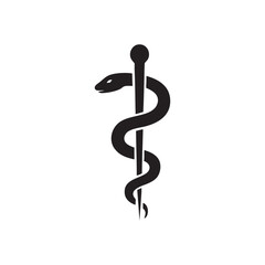 rod of asclepius vector