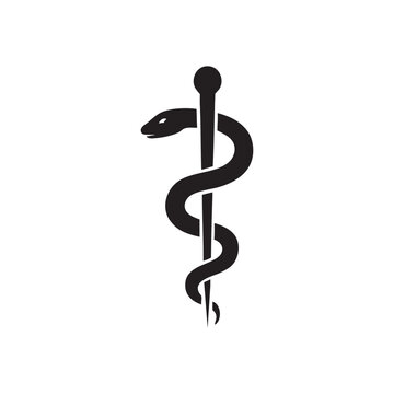 rod of asclepius vector