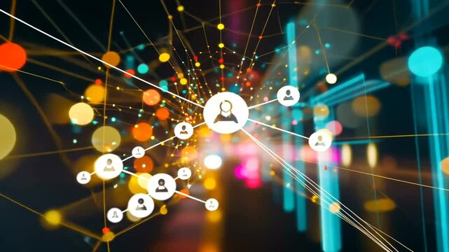 Abstract network of interconnected people