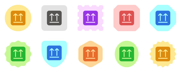 Editable this side up sign vector icon. Shipping, delivery, e-commerce, transport, logistics. Part of a big icon set family. Perfect for web and app interfaces, presentations, infographics, etc