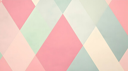 Pastel Diamond Array: A geometric composition of pastel rhombuses for backgrounds