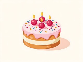 Happy birthday cake clipart