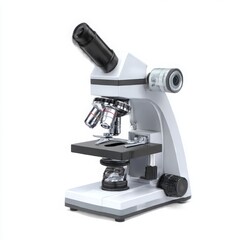 Fototapeta premium Microscope laboratory equipment isolated on white background