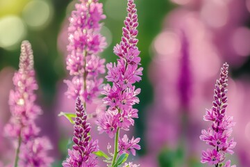 Obraz premium Vibrant Native Garden: A Flourishing Oasis of Colorful Perennials in a Summer Landscape