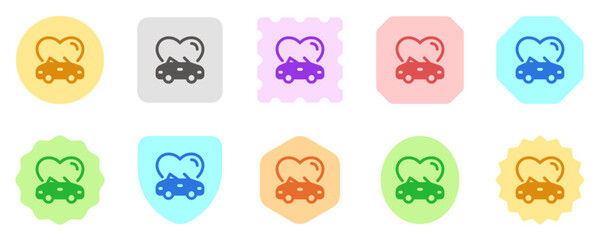 Editable wedding car vector icon. Wedding, valentine, love, celebration. Part of a big icon set family. Perfect for web and app interfaces, presentations, infographics, etc