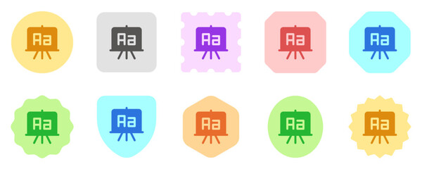 Editable writing board, chalkboard, language, alphabet vector icon. School, education, classroom. Part of a big icon set family. Perfect for web and app interfaces, presentations, infographics, etc