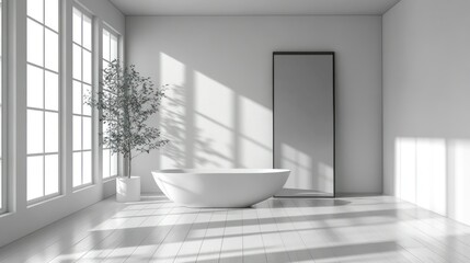 Modern minimalist bathroom interior