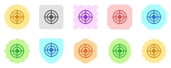 Editable shooting game, target, focus vector icon. Video game, game elements. Part of a big icon set family. Perfect for web and app interfaces, presentations, infographics, etc