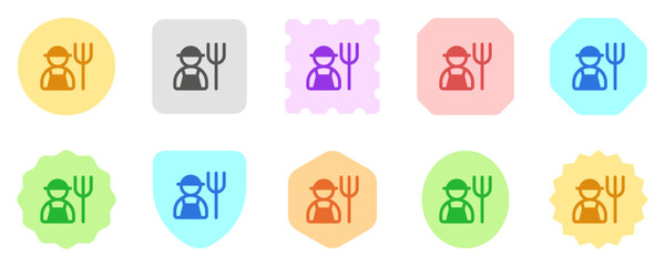 Editable farmer vector icon. People, person, profession. Part of a big icon set family. Perfect for web and app interfaces, presentations, infographics, etc