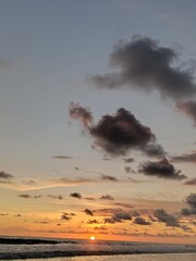 sunset over the beach