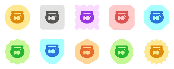 Editable fish bowl vector icon. Veterinary, animal, pet care, pet shop. Part of a big icon set family. Perfect for business, web and app interfaces, presentations, infographics, etc