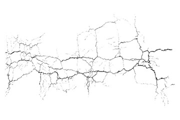 Vector overlay abstract texture. Natural complex crack element on white background. Organic grunge one color surface.