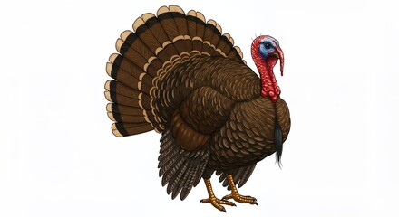 Wild turkey illustration