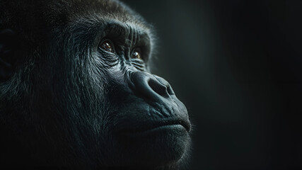 Fototapeta premium Gorilla in Deep Thought