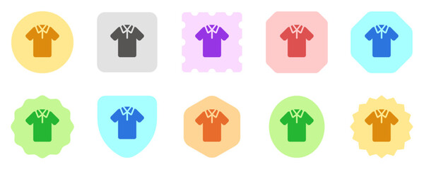 Editable crew shirt vector icon. Clothing, fashion, apparel. Part of a big icon set family. Perfect for web and app interfaces, presentations, infographics, etc