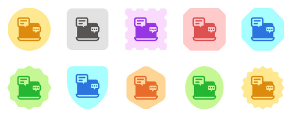 Editable online discussion, comment vector icon. Online learning, course, tutorial. Part of a big icon set family. Perfect for web and app interfaces, presentations, infographics, etc