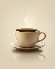 Fototapeta premium A steaming cup of coffee (1)