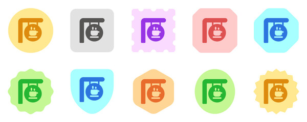 Editable store sign vector icon. Cafe, coffee shop, restaurant, drink, beverages. Part of a big icon set family. Perfect for web and app interfaces, presentations, infographics, etc