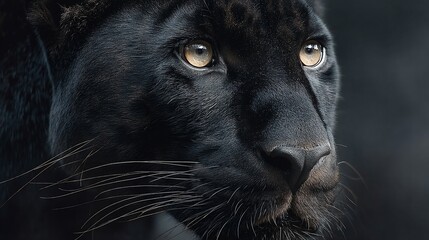 Close-up of a black panther's face (1)