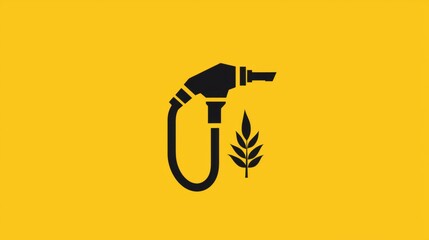 A black and yellow logo for a company that sells gas.