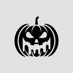Silhouette of a jack o lantern pumpkin perfect for halloween and holiday designs