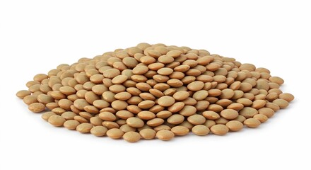 Fototapeta premium A Bountiful Pile of Brown Lentils: High-Resolution Close-Up of Organic Legumes, Perfect for Culinary and Health-Conscious Projects