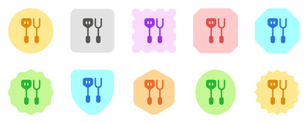 Editable spatula, bbq fork vector icon. Part of a big icon set family. Perfect for web and app interfaces, presentations, infographics, etc