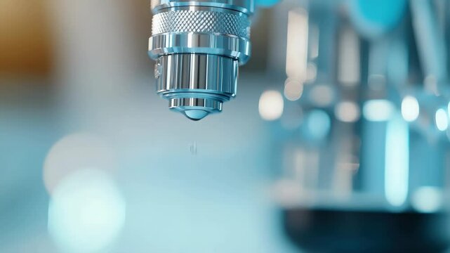 An InDepth CloseUp Examination Demonstrating a Precision Microscopes View of a Droplet