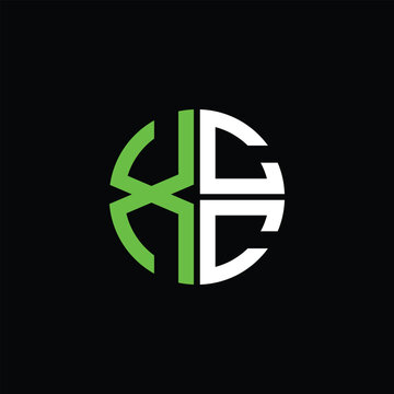 XCC logo XCC icon XCC monogram XCC letter minimalist Circle flat Unique modern abstract logo design.