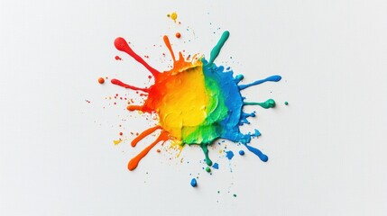 A splash of paint in the shape of a circle.