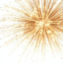 Obraz premium Sparkling Gold Burst Creative Explosion with Bright Glowing Particles and Radiant Light Effects in Abstract Design for Celebratory Events