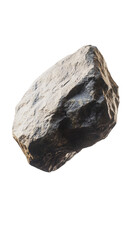 Obraz premium Large grey boulder isolated on studio shot 3d rock gray hard stone rough on transparent background