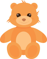 teddy bear, simple toys, baby room decoration, cute toys, brown, kids illustrations, childhood, sweet toys