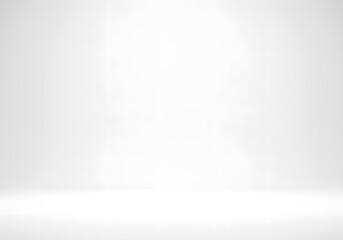 Obraz premium Clean White Studio Room Backdrop, Simple Empty Background for Product Display, Presentations, and Web Design