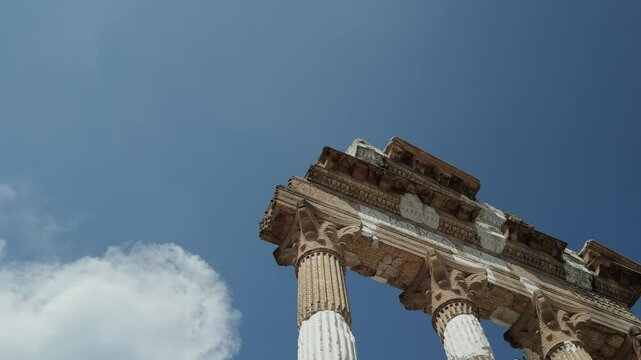Brescia, Italy - April 29, 2025 - Walking through the historic center of the city