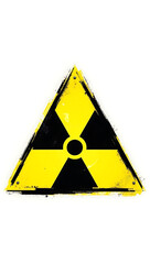 Obraz premium Radiation Warning Sign - Yellow and Black Hazard Symbol for Public Safety and Precaution