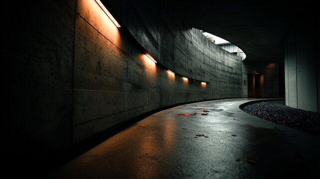 Concrete tunnel, moody